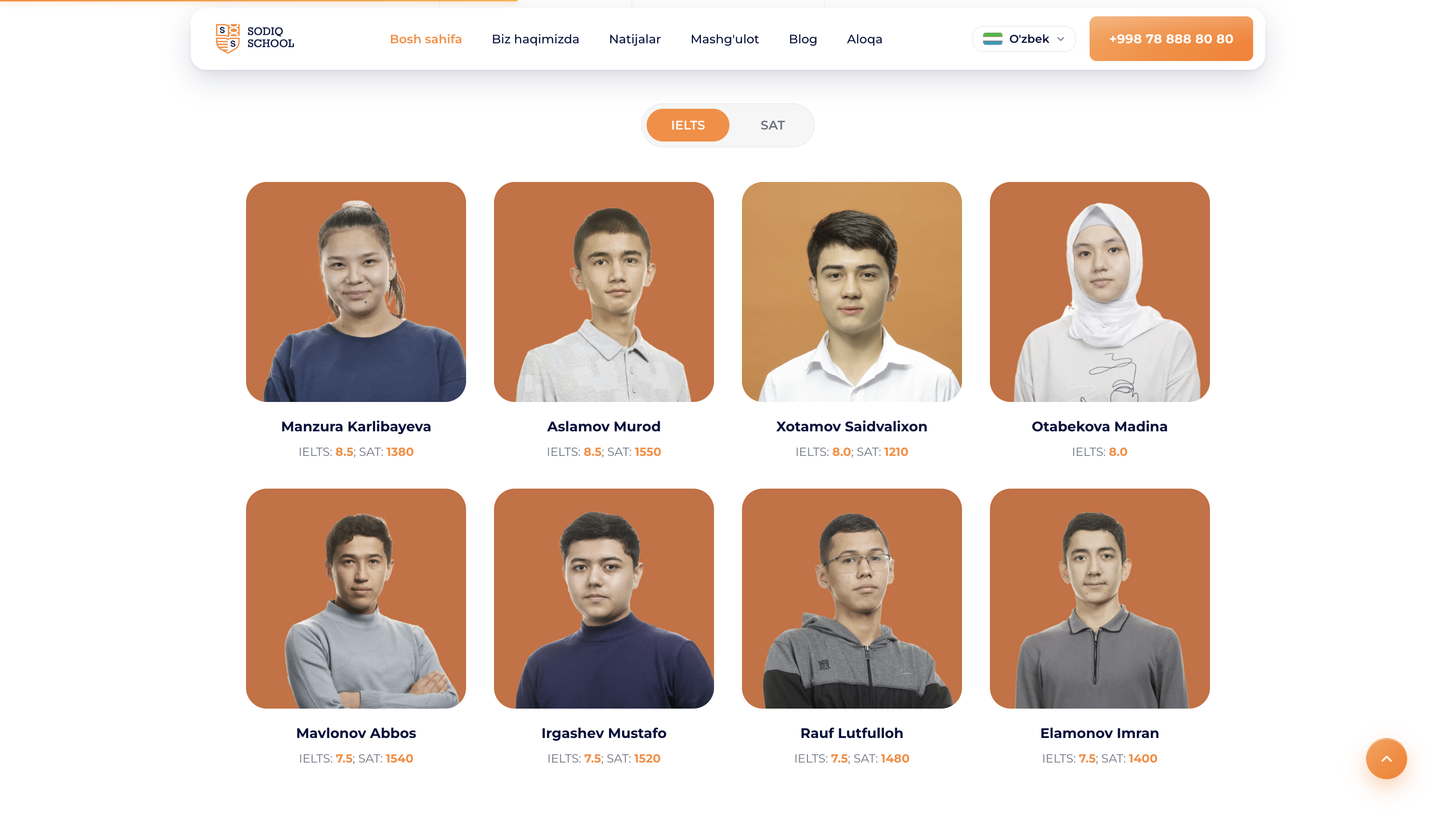 ๐ Sodiq School - xususiy maktab uchun korporativ sayt - 2
