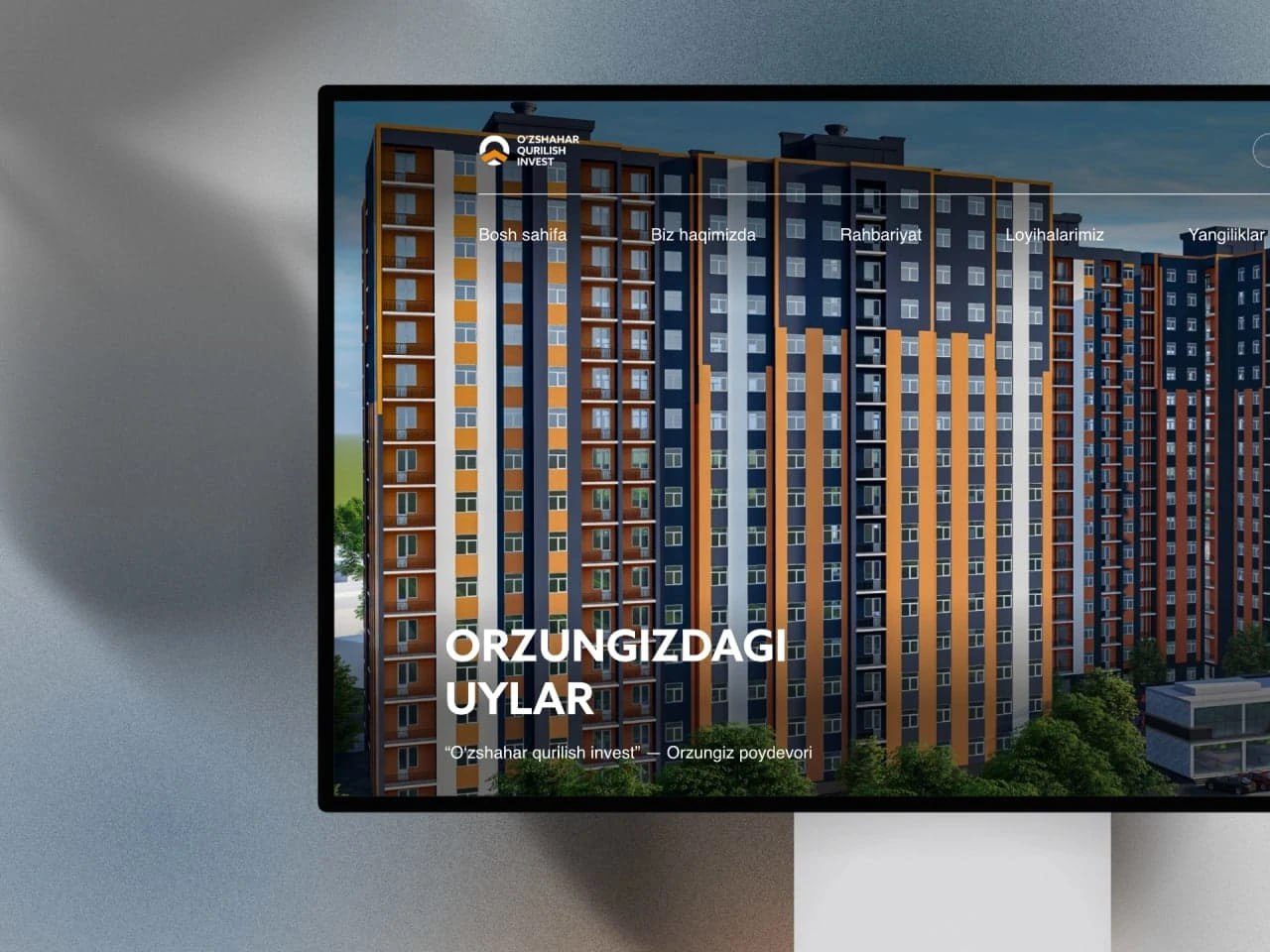 🌐 UzQurilish Invest - qurilish kompaniyasi uchun tayyorlangan korporativ vebsayt